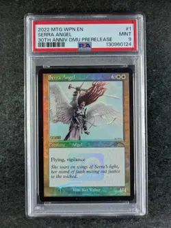2022 MTG SERRA ANGEL 1/30 30th Anniversary Promo Foil Retro-Frame Rare ENG PSA 9 - Image 1