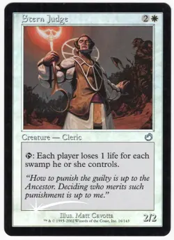 Stern Judge 2002 Torment FOIL White Uncommon Creature MTG NM AZ1 - Image 1