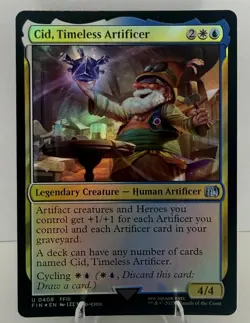 MTG FIN-0408 Cid, Timeless Artificer (0408) Final Fantasy Foil - Image 1