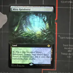 Misty Rainforest FOIL Extended Art LP WOTC MtG Modern Horizons 2 - Image 1