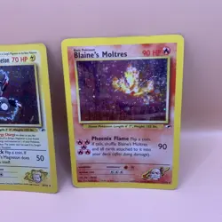 Vtg Pokemon Cards Lot Of 2 Lt. Surge’s Magneton 8/132 & Blaine’s Moltres 1/132 - Image 3
