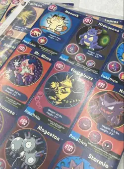 Pokemon Multicolor Poke Trivia Jigglypuff Rectangle Shape Movie Cards Set Lot Of - Image 2