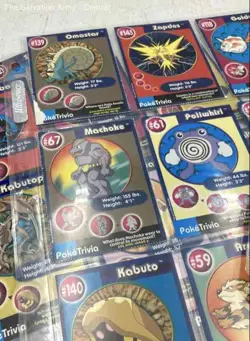Pokemon Multicolor Poke Trivia Jigglypuff Rectangle Shape Movie Cards Set Lot Of - Image 4