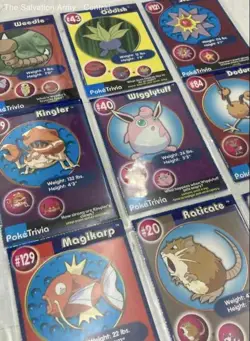 Pokemon Multicolor Poke Trivia Jigglypuff Rectangle Shape Movie Cards Set Lot Of - Image 5