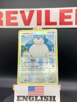 Pokemon TCG Snorlax Diamond & Pearl Reverse Holo Rare Card #37/130 - HP - Image 1
