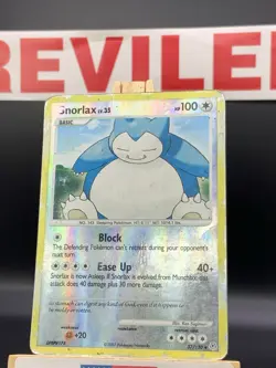 Pokemon TCG Snorlax Diamond & Pearl Reverse Holo Rare Card #37/130 - HP - Image 2