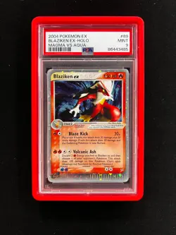 2004 POKEMON EX TEAM MAGMA VS TEAM AQUA #89 BLAZIKEN EX-HOLO PSA 9 (English) - Image 1