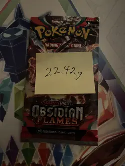 VERY HEAVY! 22.42 Gram Obsidian Flames Pokemon TCG Factory Sealed Booster Pack! - Image 2