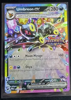 Pokemon TCG Prismatic Evolutions Umbreon EX Stamped Promo Card 060/131 - Image 1
