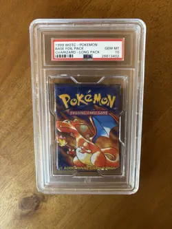 1999 WOTC - POKEMON BASE FOIL PACK CHARIZARD - LONG PACK PSA 10 - Image 1
