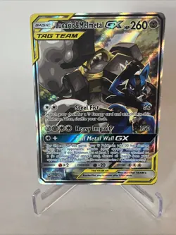 Pokemon Sun and Moon LUCARIO & MELMETAL GX Tag Team Alternate Art Promo #SM192 - Image 1
