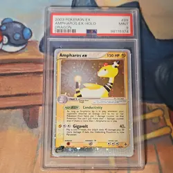 Pokemon Ampharos EX 89/97 Ultra Rare Holo EX Dragon PSA 9 - Image 1