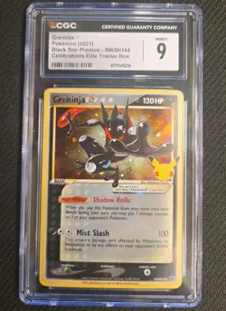 Pokemon TCG Greninja Gold Star SWSH144 Celebrations ETB Promo - Image 1