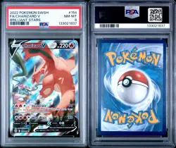 2022 Pokemon SWSH FA/Charizard V Brilliant Stars #154 PSA 8 NM-MT - Image 2