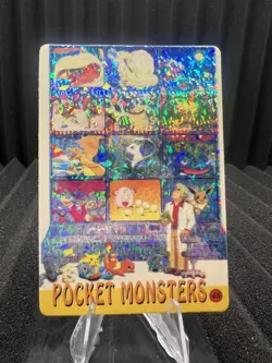 Pokemon Vintage Pocket Monsters Vending HOLO Prism Sticker Bandai 1999 Nintendo - Image 1