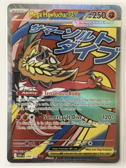 Pokemon TCG Mega Hawlucha Ex 268/217 - Ascended Heroes Mega Attack Rare NM - Image 1