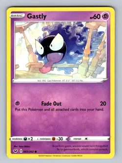 Gastly 083/202 Common SWSH01: Sword & Shield Base Set NM - LP Pokemon TCG - Image 1