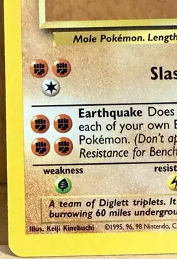 Dugtrio Pokemon TCG Base Set Unlimited 19/102 Non-Holo Rare 1999 LP - Image 2