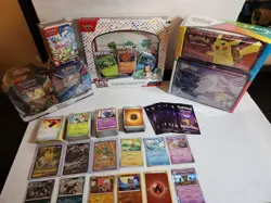 POKEMON TCG LOT ASSORTMENT OF COLLECTION BOXES, BOOSTER PACKS, AND OTHER ITEMS! - Image 1