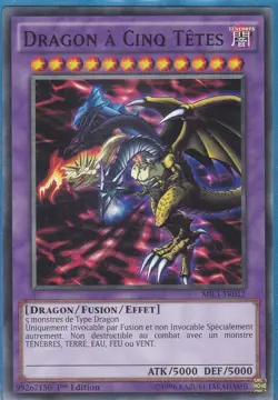 Yu-Gi-Oh! Dragon a Cinq Tetes MIL1-FR012 1ere Ed. EXCELLENT ETAT Format Edison ! - Image 1