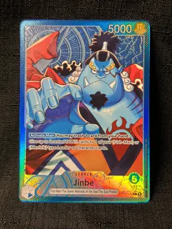 One Piece CCG Jinbe OP14-040 L Leader Alt Art - The Azure Sea's Seven (read) - Image 1