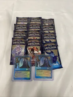 Lot Of 12 Packs Disney Lorcana First Chapter Collector Set Costco NO BOX 2 Promo - Image 1
