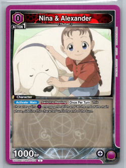 Union Arena Fullmetal Alchemist Nina & Alexander UE09BT/FMA-1-074 C - NM - Image 1