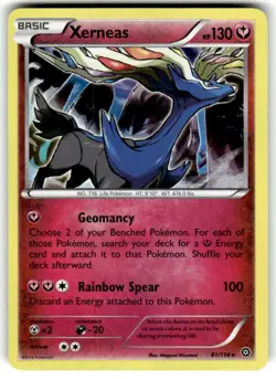 Xerneas 81/114 Reverse Holo Rare XY - Pokemon Card NM/LP - Image 1