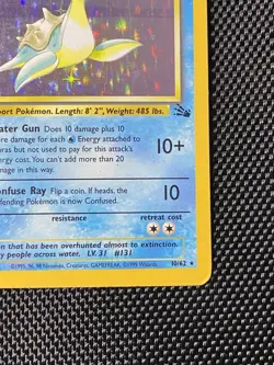 Lapras 10/62 Fossil Holo Rare Card 1999 Edition Pokemon TCG MP/LP - Image 4