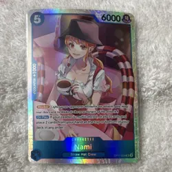 One Piece CCG Nami Character Card OP11-054 Holo English 6000 Power - Image 2
