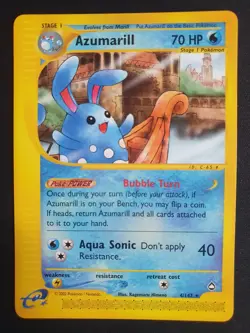 Azumarill 4/147 - Aquapolis Set - Pokemon Ereader Card - Near Mint Condition - Image 1
