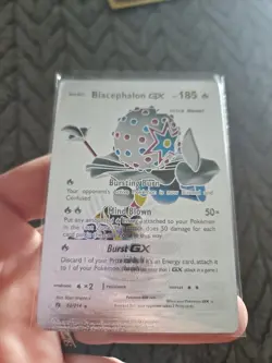 Pokemon Silver Foil Fan Art Blacephalon GX Textured Collector Card - Image 2
