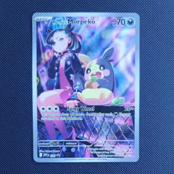 Pokemon TCG Scarlet Violet Black Star Promo Marnie's Morpeko Card SVP206 - Image 1