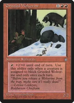 Grizzled Wolverine MTG NM - Ice Age - Image 1