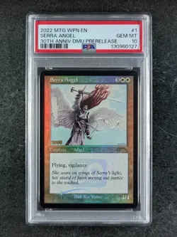 2022 MTG SERRA ANGEL 1/30 30th Anni. Promo Foil Retro-Frame Rare ENG PSA 10 (C) - Image 1