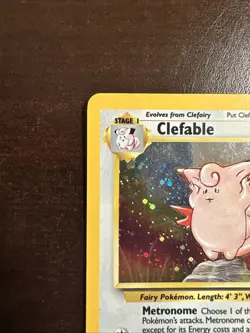 Clefable 5/130 Holo Rare MP Pokemon TCG Base Set 2 MP SWIRL - Image 2