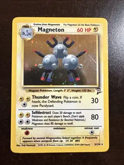 Magneton - 9/130 - Pokemon Base Set 2 Holo Rare Card WOTC LP - Image 1