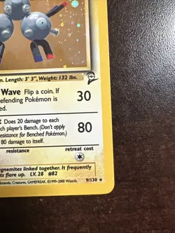 Magneton - 9/130 - Pokemon Base Set 2 Holo Rare Card WOTC LP - Image 4