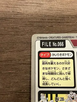 Machop File No. 066 Pokemon Bandai Carddass Japanese 1997 Pocket Monsters - Image 4