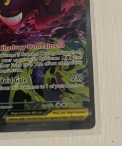 Mega Gengar EX 284/217 SIR Full Art Pokemon Ascended Heroes Shiny Hologram - Image 3