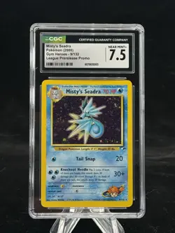 Misty's Seadra #9 Holo Prerelease 2000 Gym Heroes Pokemon CGC 7.5 💦 - Image 1