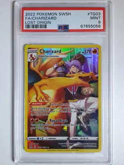 2022 Pokemon Charizard TG03/TG30 Full Art Trainer Gallery Lost Origin - PSA 9 - Image 1