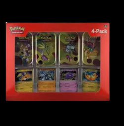 (Sealed) Pokemon TCG 151 Mini Tins 4 Pack + 4 Promos Sams Club Exclusive - Image 1