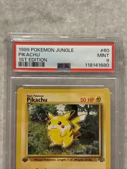 1999 Pokemon Jungle 1st Edition #60 Pikachu PSA 9 Mint - Image 2