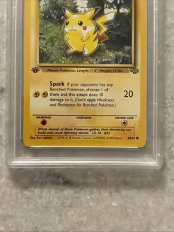 1999 Pokemon Jungle 1st Edition #60 Pikachu PSA 9 Mint - Image 3