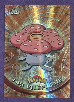 2000 Topps Chrome Pokemon Series 1 #45 Vileplume Near Mint Condition - Image 1