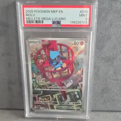 Pokemon Riolu Me: Mega Evolution Promo Holo 010 PSA 9 English 2025 - Image 1