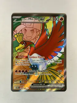 Ethan’s Ho-Oh Ex Ultra Rare Full Art 209/182 Destined Rivals Pokemon TCG - Image 1