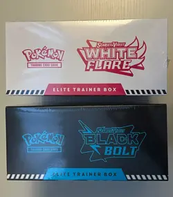 Pokemon Black Bolt and White Flare ETB Set Of 2 Factory Sealed - Image 5