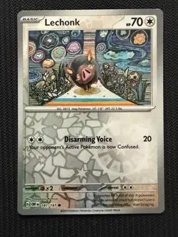 Lechonk ~Reverse Holo~ Cute Pokemon Gallery ~ Pastel - Image 1